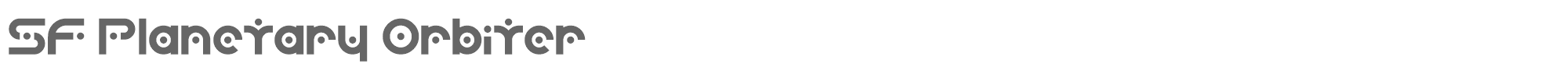 SF Planetary Orbiter SF Planetary Orbiter.ttf font preview